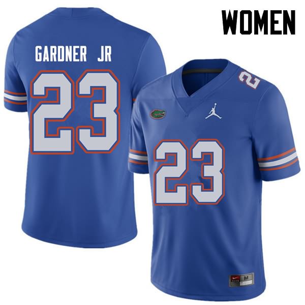 NCAA Florida Gators Chauncey Gardner Jr. Women's #23 Jordan Brand Royal Stitched Authentic College Football Jersey MBJ6064OM